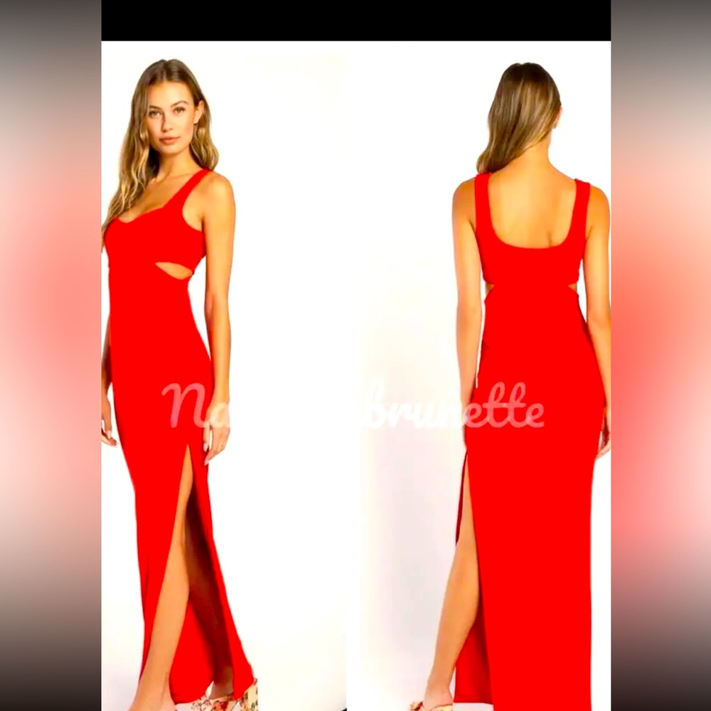 NWT lulus Always Be By My Side cutout maxi dress